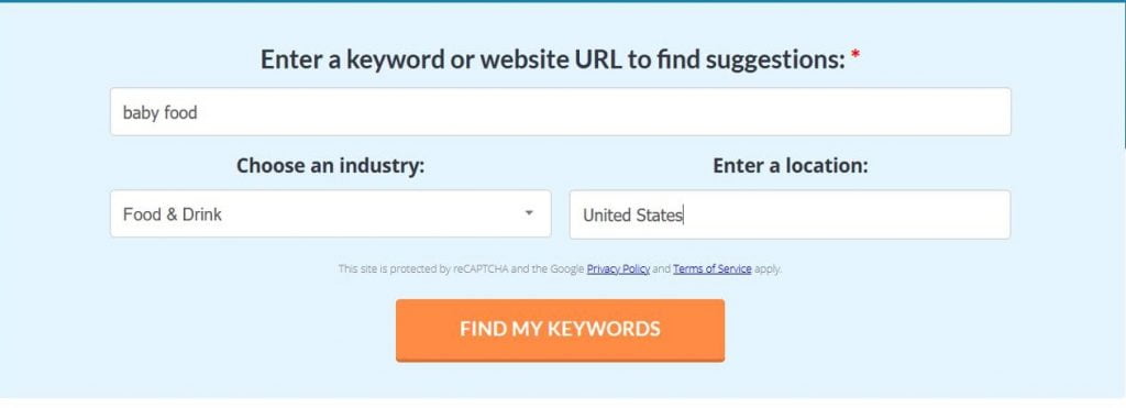 WordStream Keyword Tool